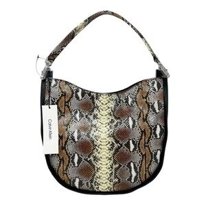 NWT Calvin Klein Celestine Snake Print Bag Faux Leather